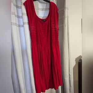 Comfortable And Cool Red Dress Has Pockets!